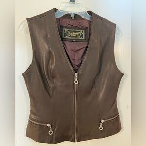 Rem Garson Brown Leather Vest